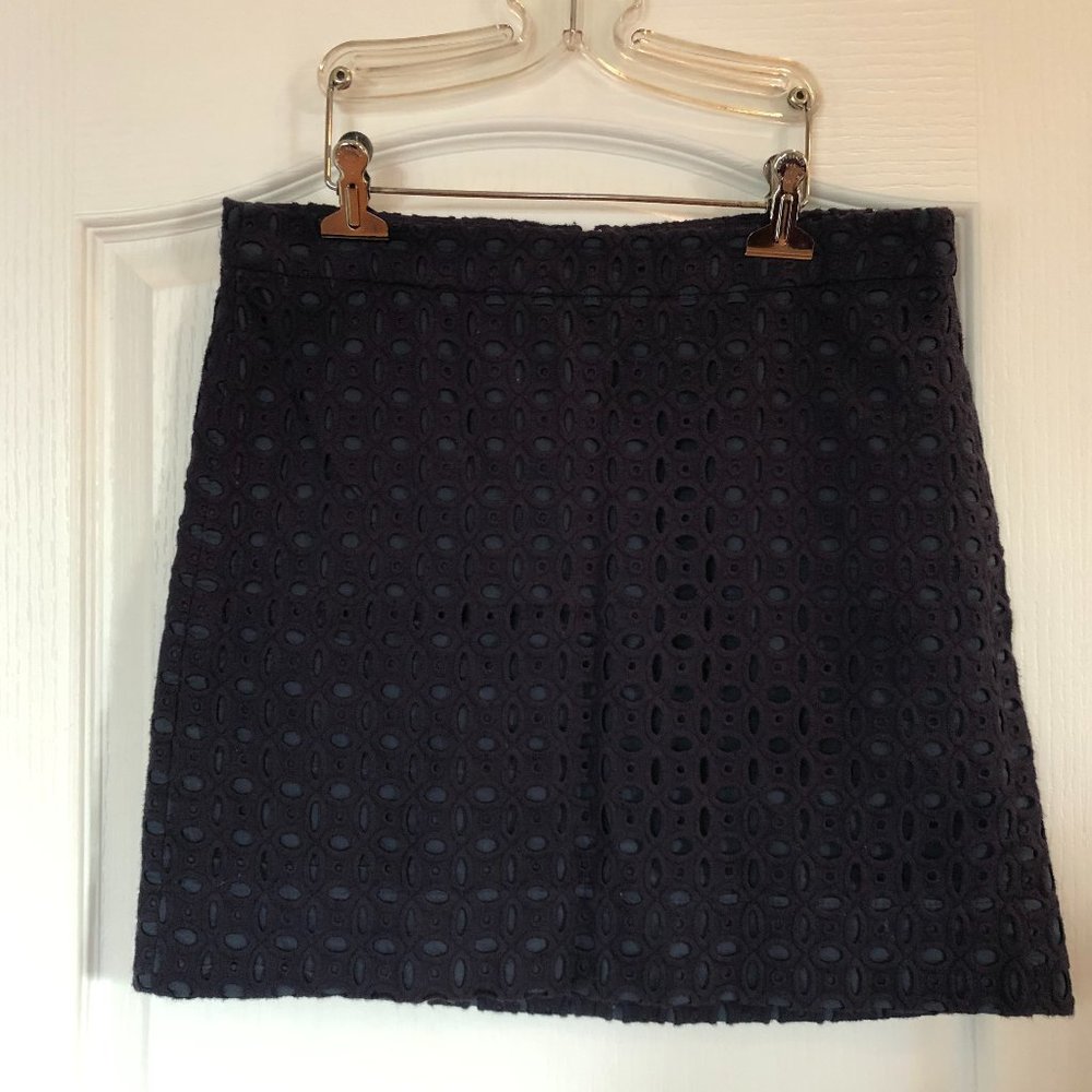 J. Crew Navy Lace Skirt Size 4